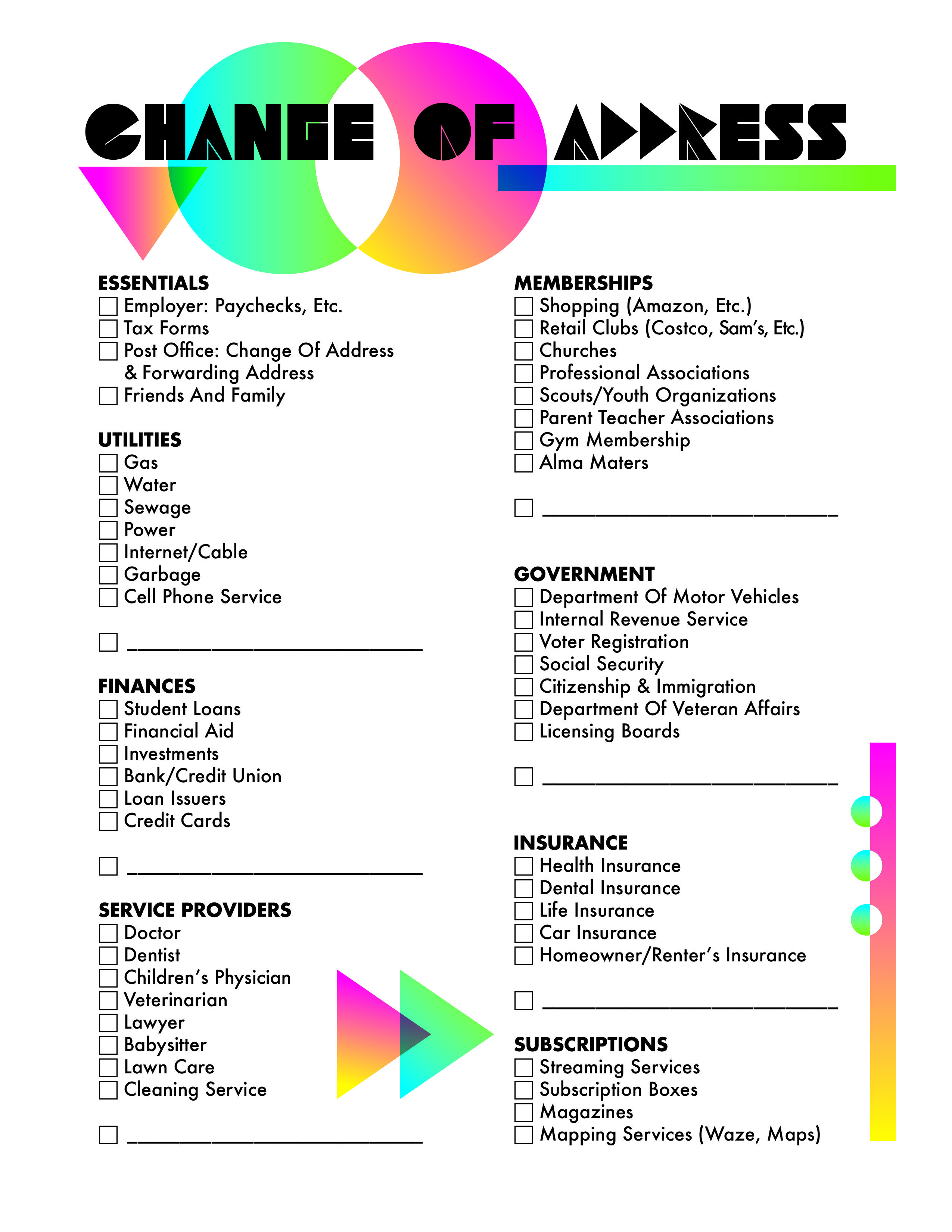 Free Moving Checklist Printable | This Change Of Address Pertaining To Free Moving House Cards Templates