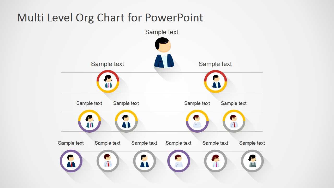 Free Multi Level Org Chart For Powerpoint Pertaining To Microsoft Powerpoint Org Chart Template