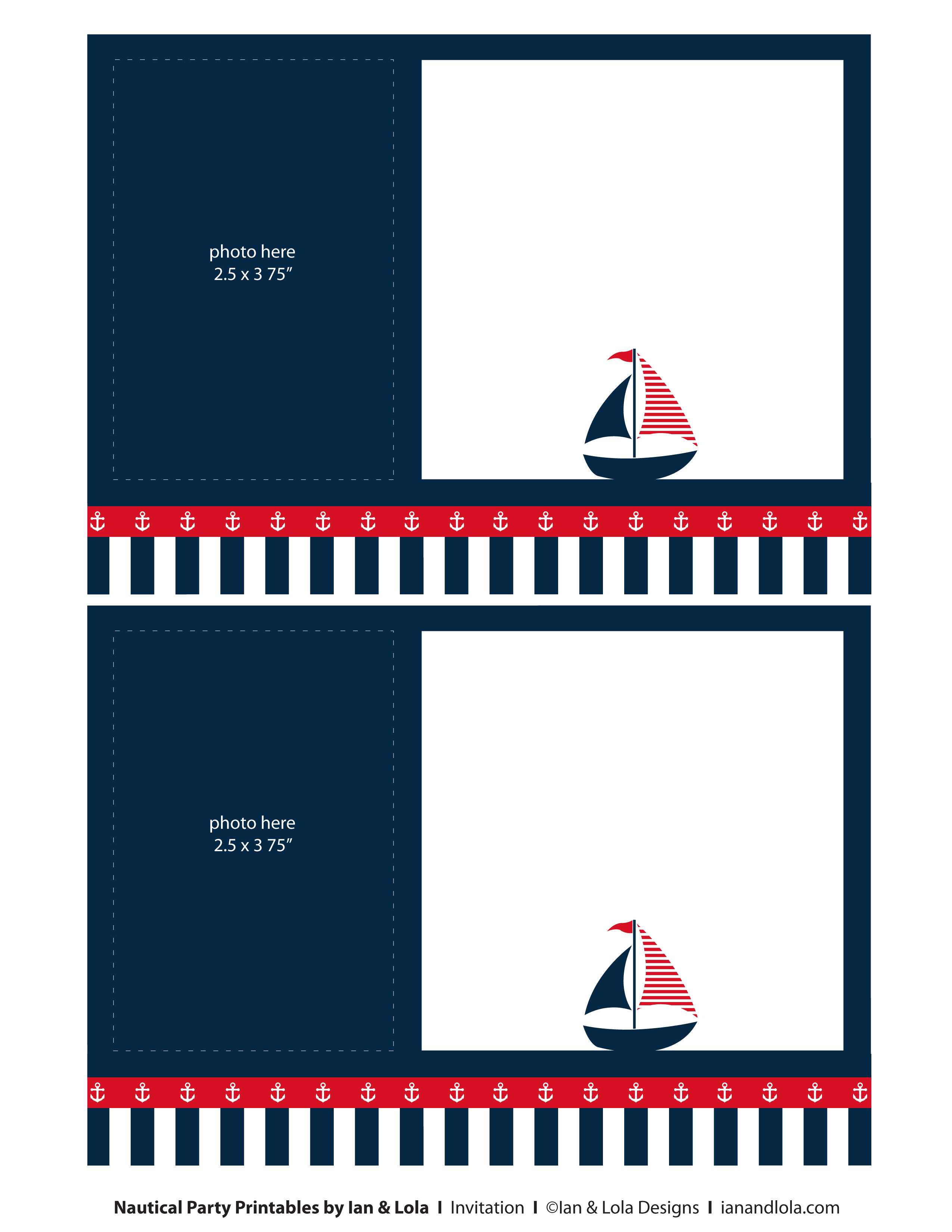 Free Nautical Party Printables From Ian & Lola Designs Inside Nautical Banner Template