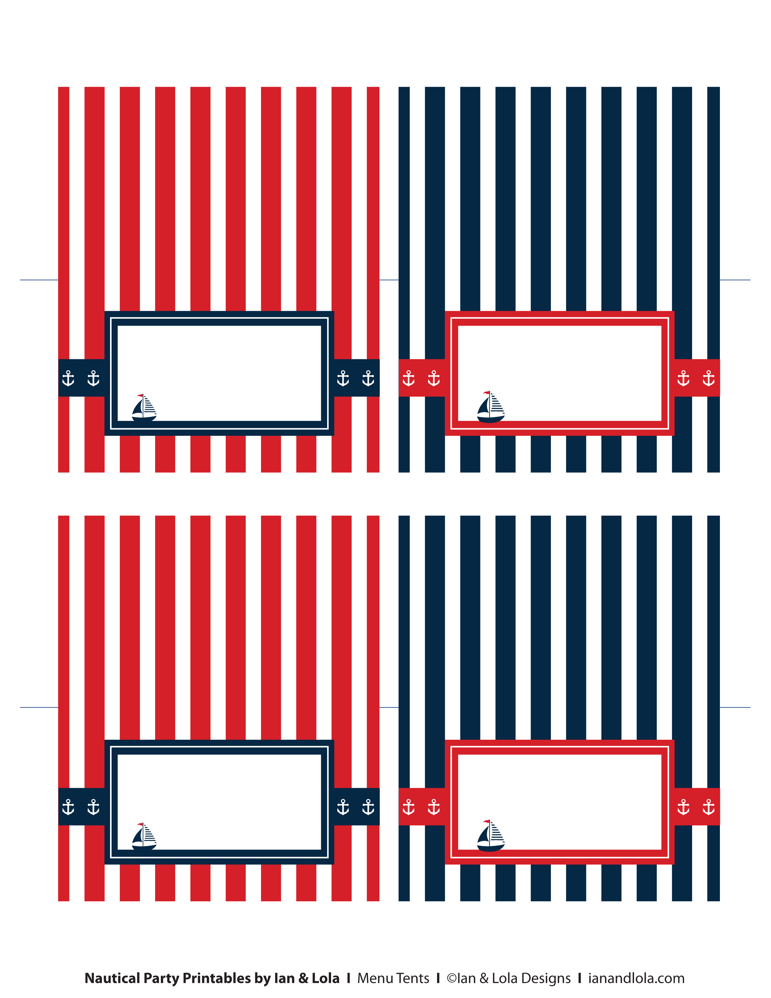 Free Nautical Party Printables From Ian & Lola Designs Pertaining To Nautical Banner Template