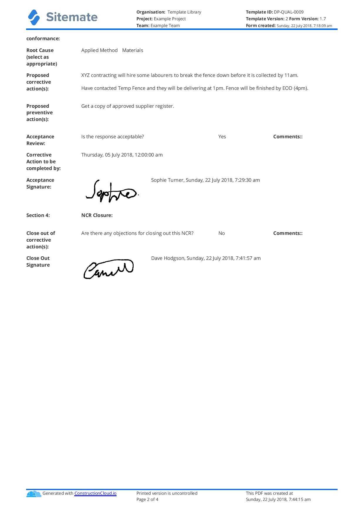 Free Non Conformance Report Template (Better Than Pdf And With Regard To Quality Non Conformance Report Template