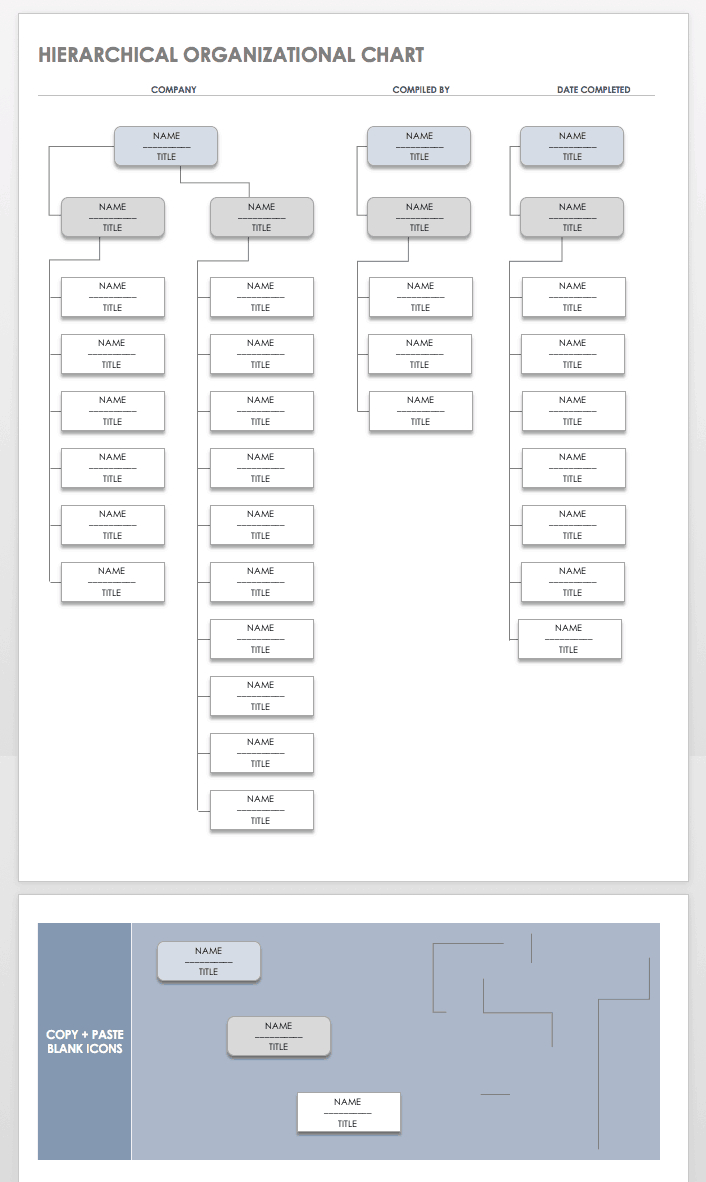 Free Organization Chart Templates For Word | Smartsheet Inside Word Org Chart Template