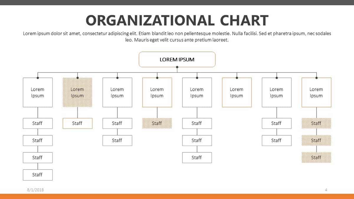 Free Organizational Chart Templates For Powerpoint | Present Within Free Blank Organizational Chart Template