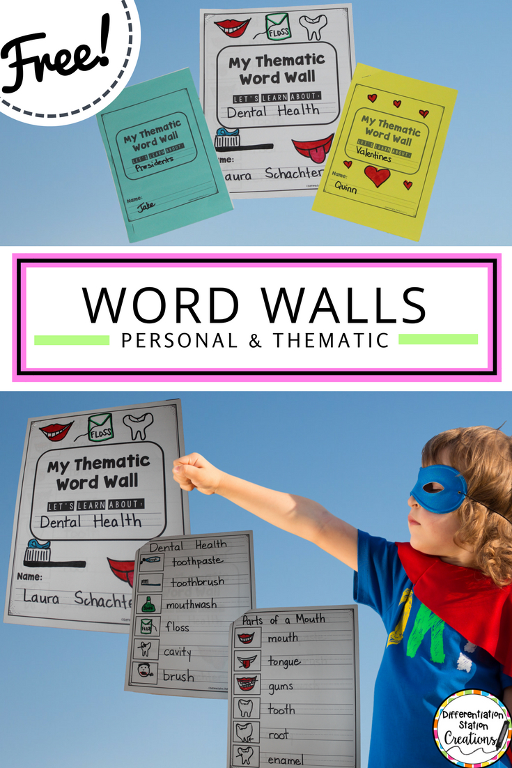 Free Personal Word Walls: Student Made Thematic Word Walls In Personal Word Wall Template