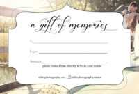 Free Photography Gift Certificate for Photoshoot Gift Certificate Template