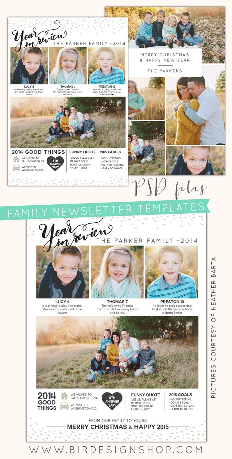 Free Photoshop Download + Year In Review Newsletters Throughout Free Photoshop Christmas Card Templates For Photographers