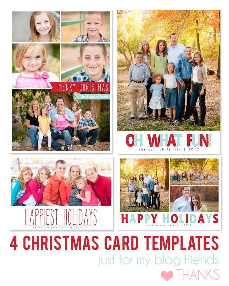 Free Photoshop Holiday Card Templates From Mom And Camera Regarding Free Christmas Card Templates For Photoshop