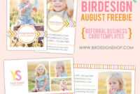 Free Photoshop Template - Free Referral Card Template For regarding Referral Card Template Free
