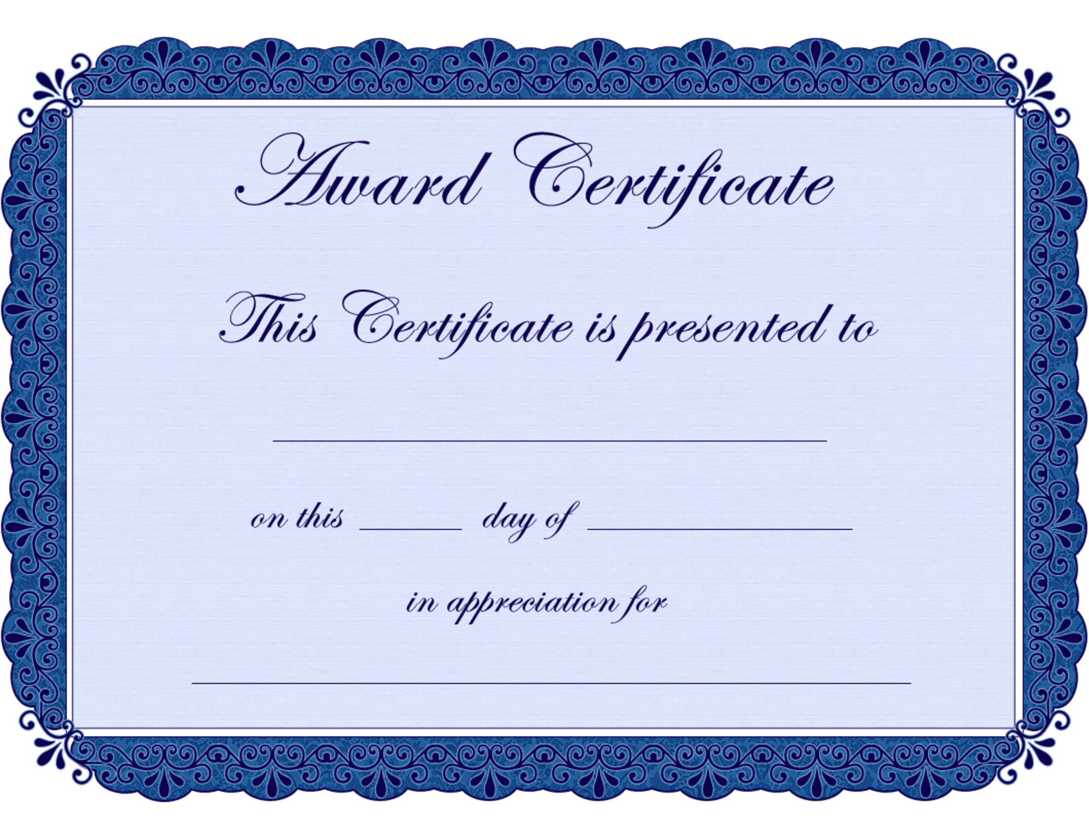 Free Printable Award Certificate Borders |  Award With Regard To Borderless Certificate Templates