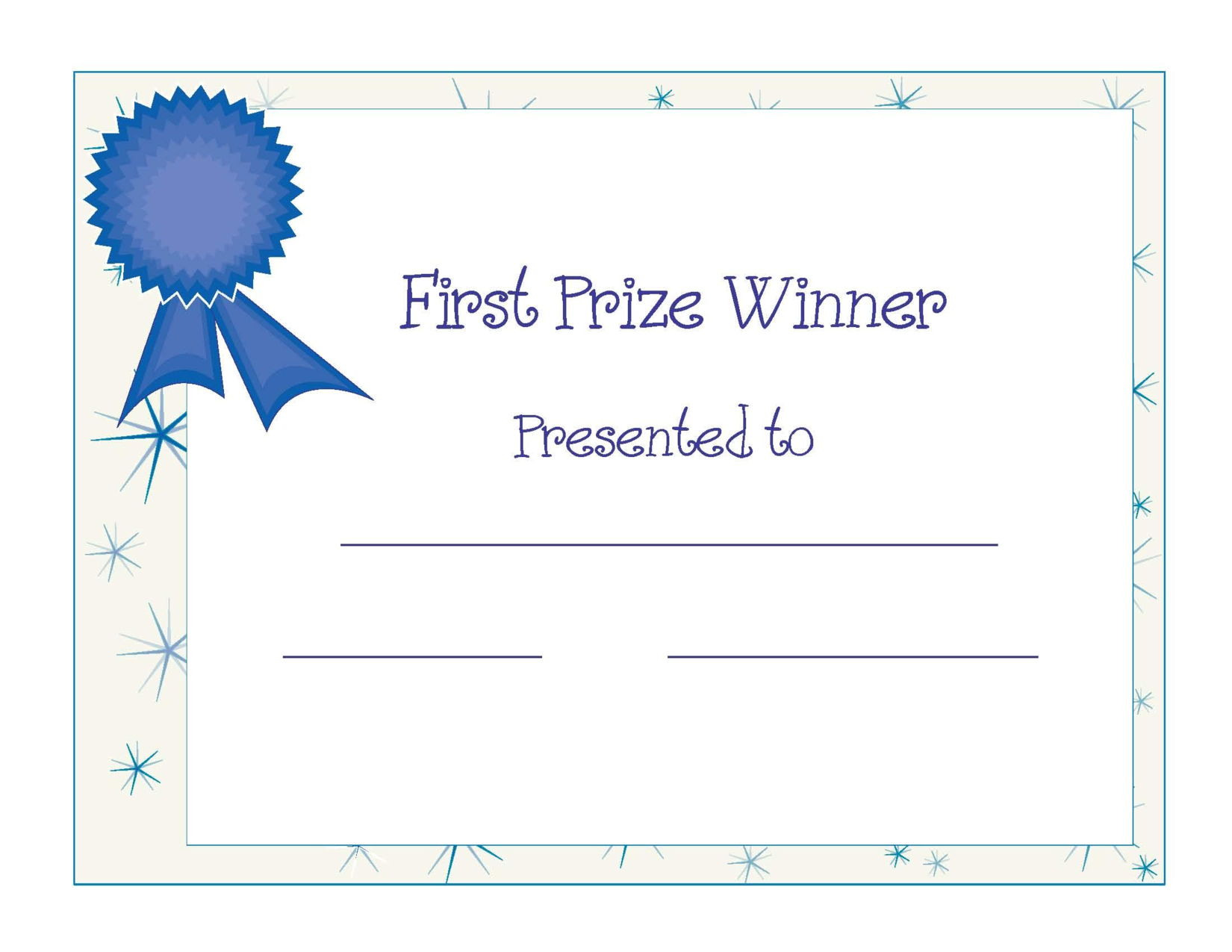 Free Printable Award Certificate Template | Free Printable Within First Place Award Certificate Template