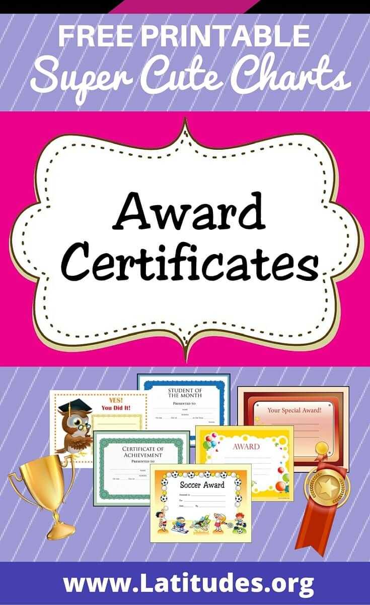 Free Printable Award Certificates For Kids | Homeschool With Free Student Certificate Templates