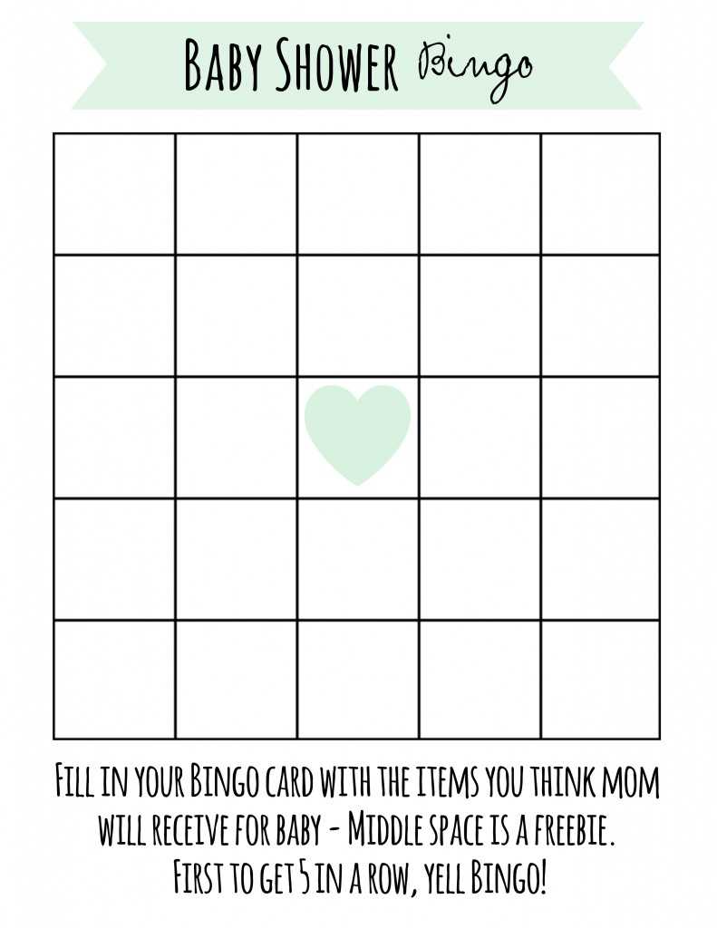 Free Printable Baby Shower Bingo – Frugal Fanatic With Regard To Blank Bingo Card Template Microsoft Word