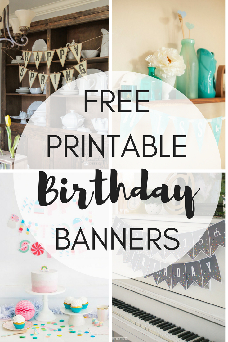 Free Printable Birthday Banners – The Girl Creative Intended For Diy Banner Template Free