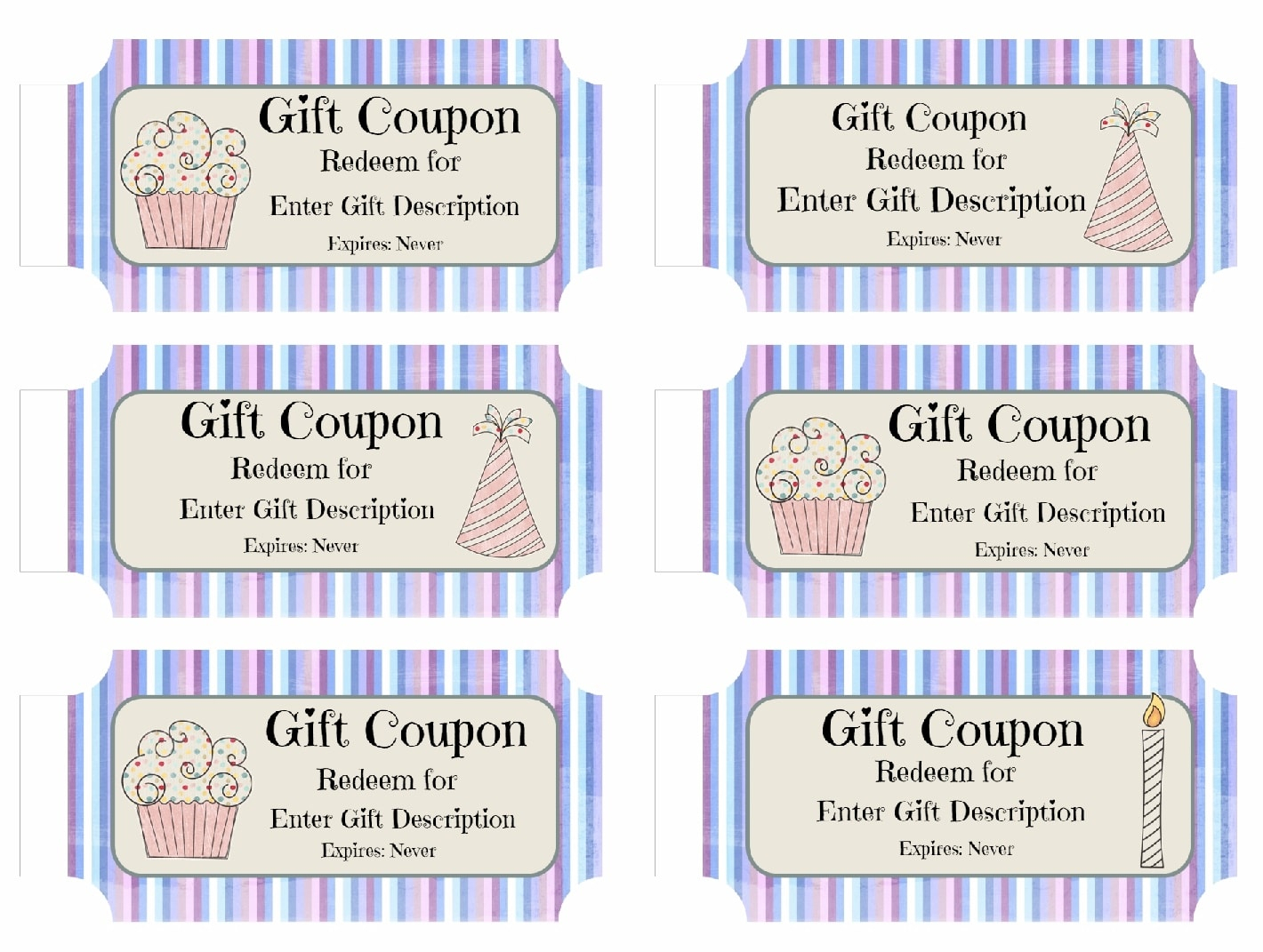 Free Printable Birthday Coupons Templates Gift Certificates Pertaining To Blank Coupon Template Printable