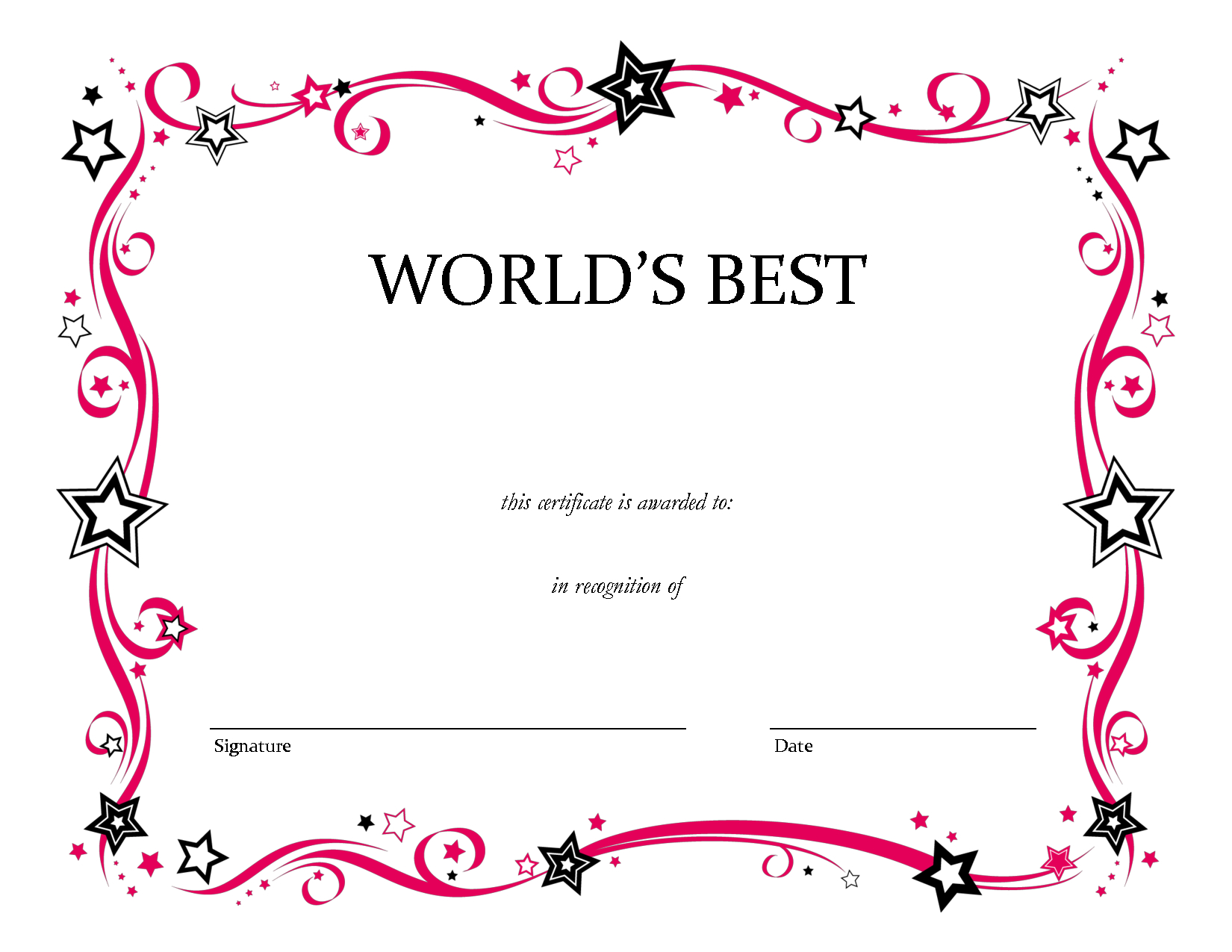 Free Printable Blank Award Certificate Templates Chainimage Throughout Free Printable Blank Award Certificate Templates