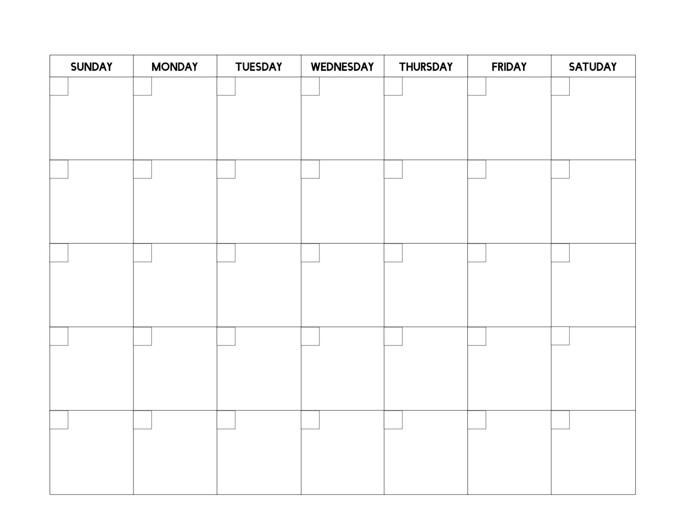 Free Printable Blank Calendar Template – Paper Trail Design For Full Page Blank Calendar Template