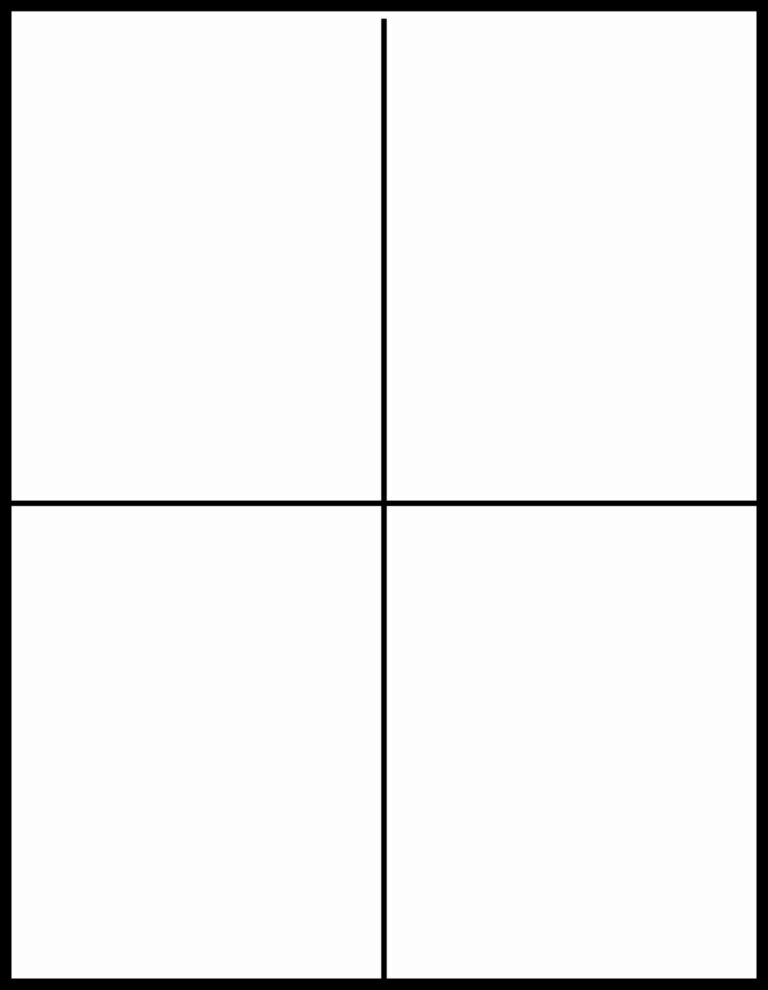 Printable Folding Card Template Theveliger Inside Quarter Fold 