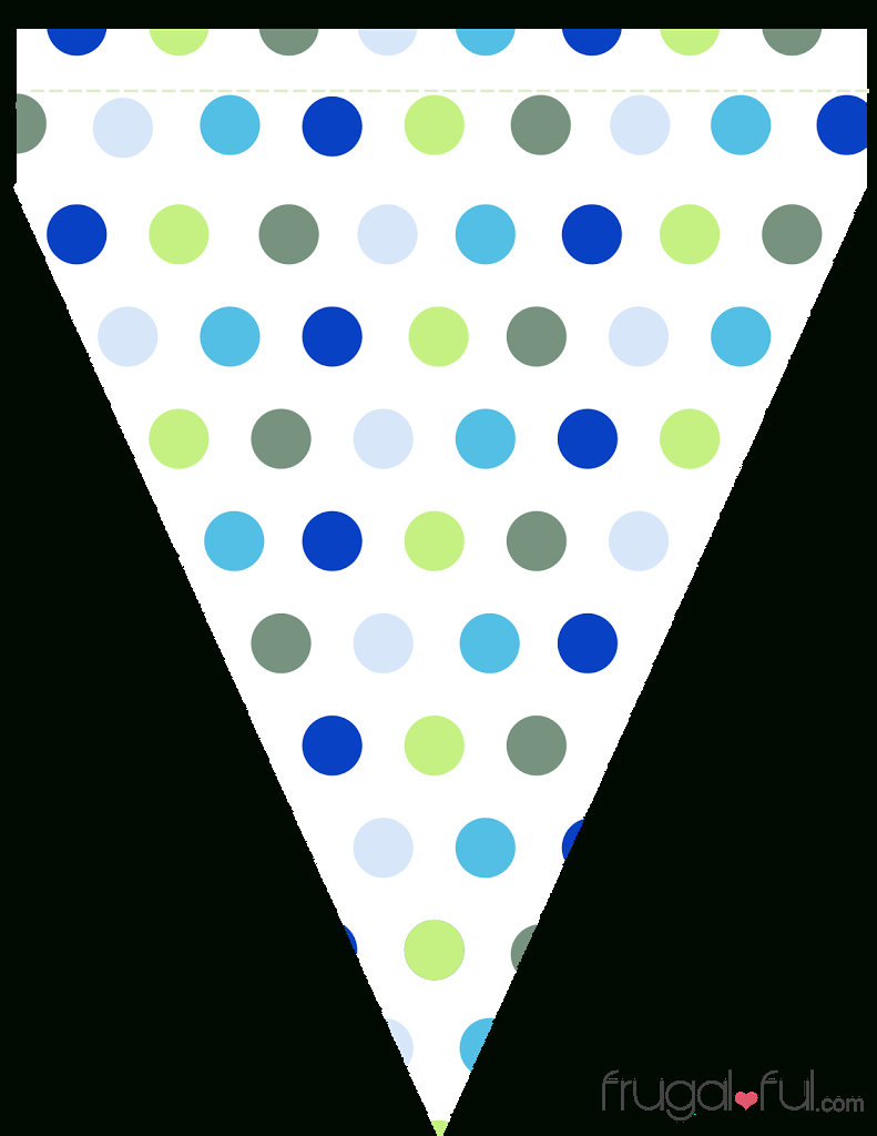 Free Printable Blue & Green Triangle Banner Template Within Free Printable Party Banner Templates