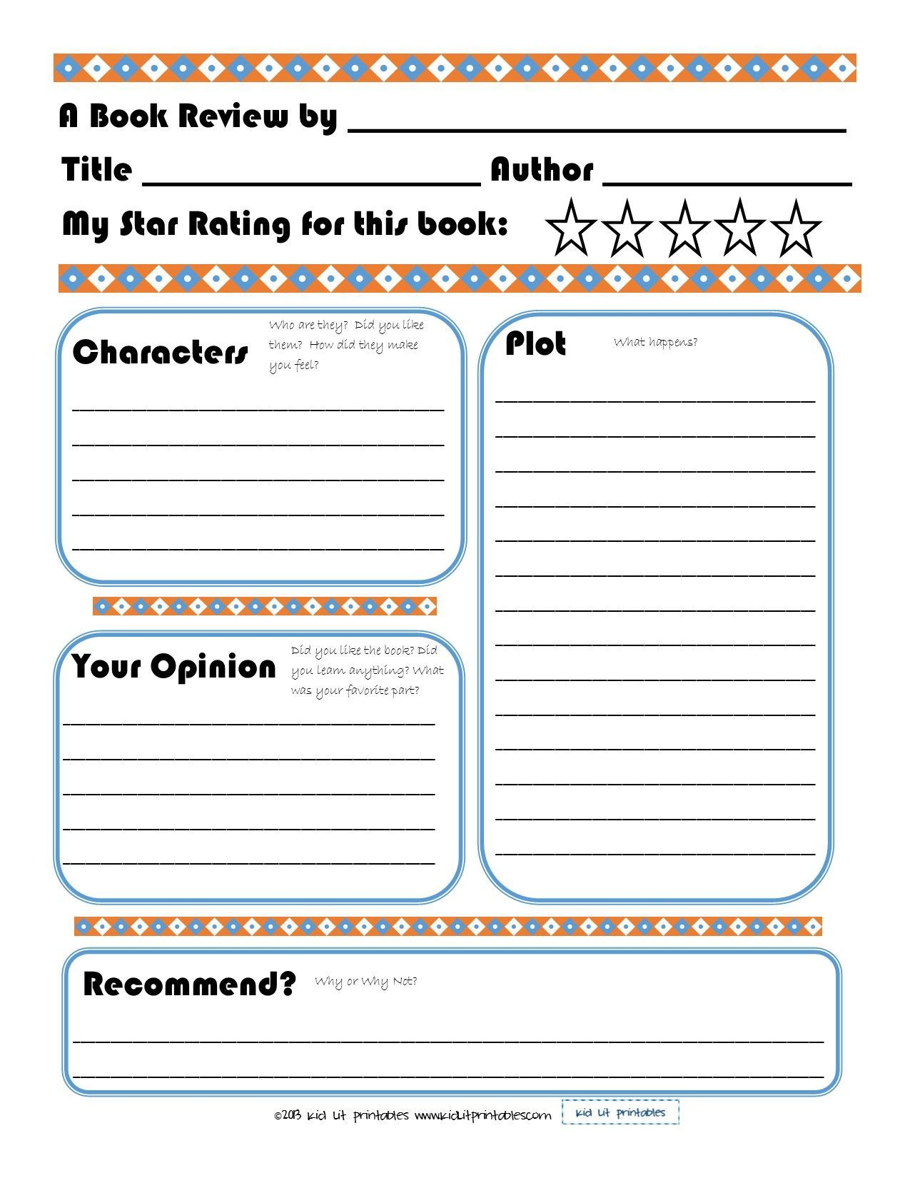 Free Printable Book Report Forms | Teaching Ideas | Book With Regard To Report Writing Template Free