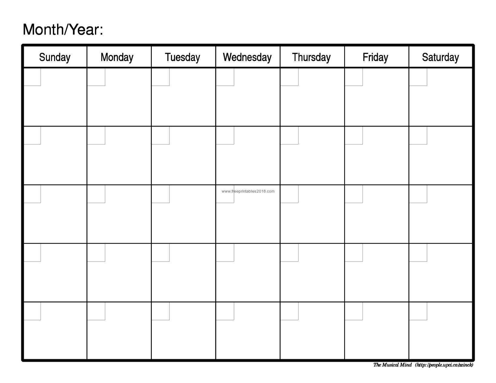 Free Printable Calendar Blank Free Printable Blank Calendar With Blank Calander Template