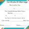 Free Printable Certificate Of Marriage Template Regarding Certificate Of Marriage Template
