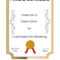 Free Printable Certificate Templates | Customize Online Within Free Printable Blank Award Certificate Templates