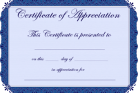 Free Printable Certificates Certificate Of Appreciation inside Free Template For Certificate Of Recognition