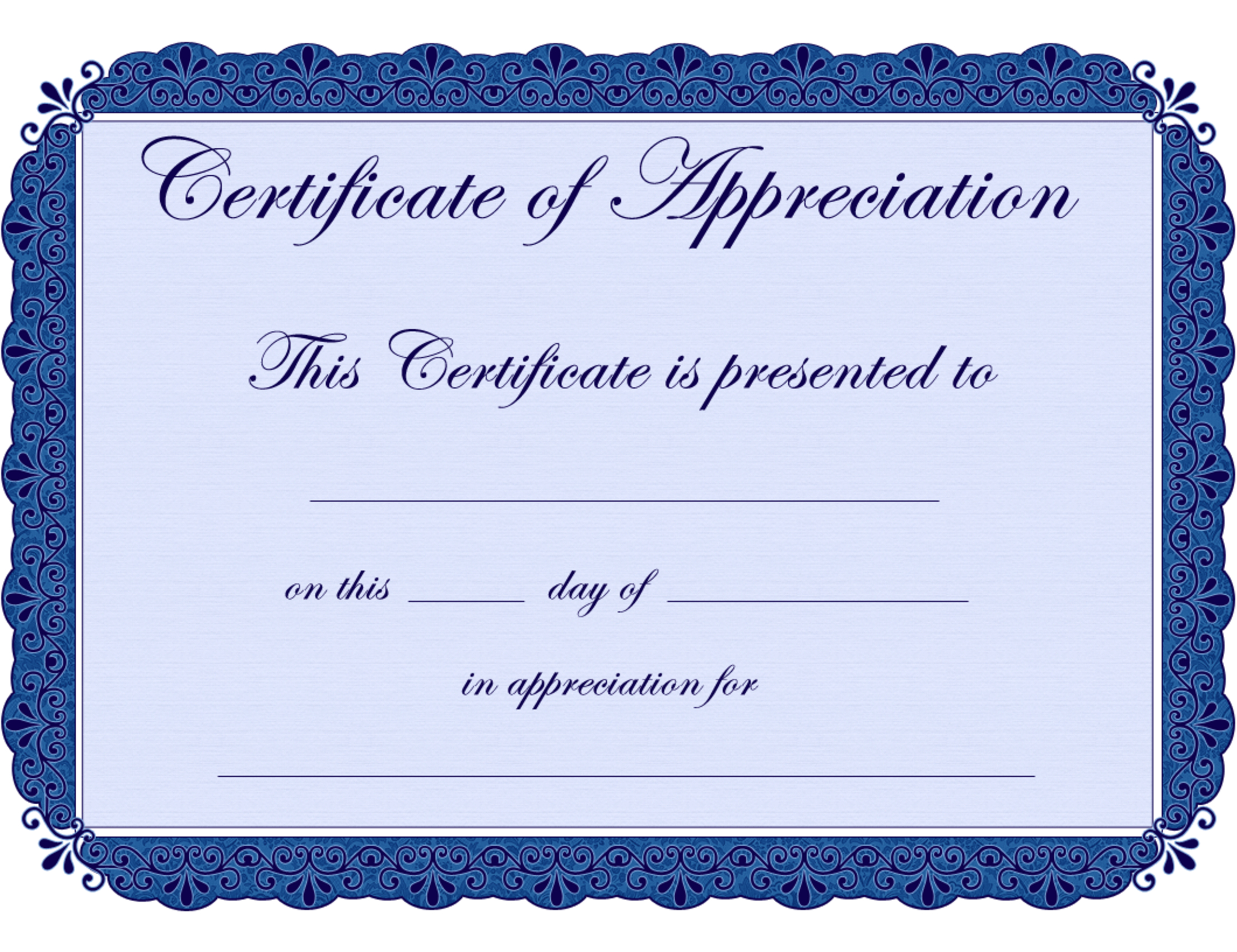 Free Printable Certificates Certificate Of Appreciation Throughout Certificate Of Completion Template Free Printable