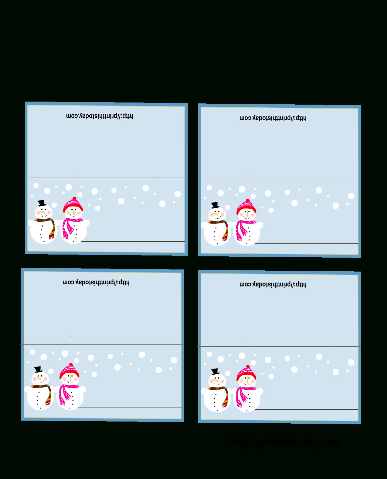 Free Printable Christmas Place Cards Intended For Christmas Table Place Cards Template