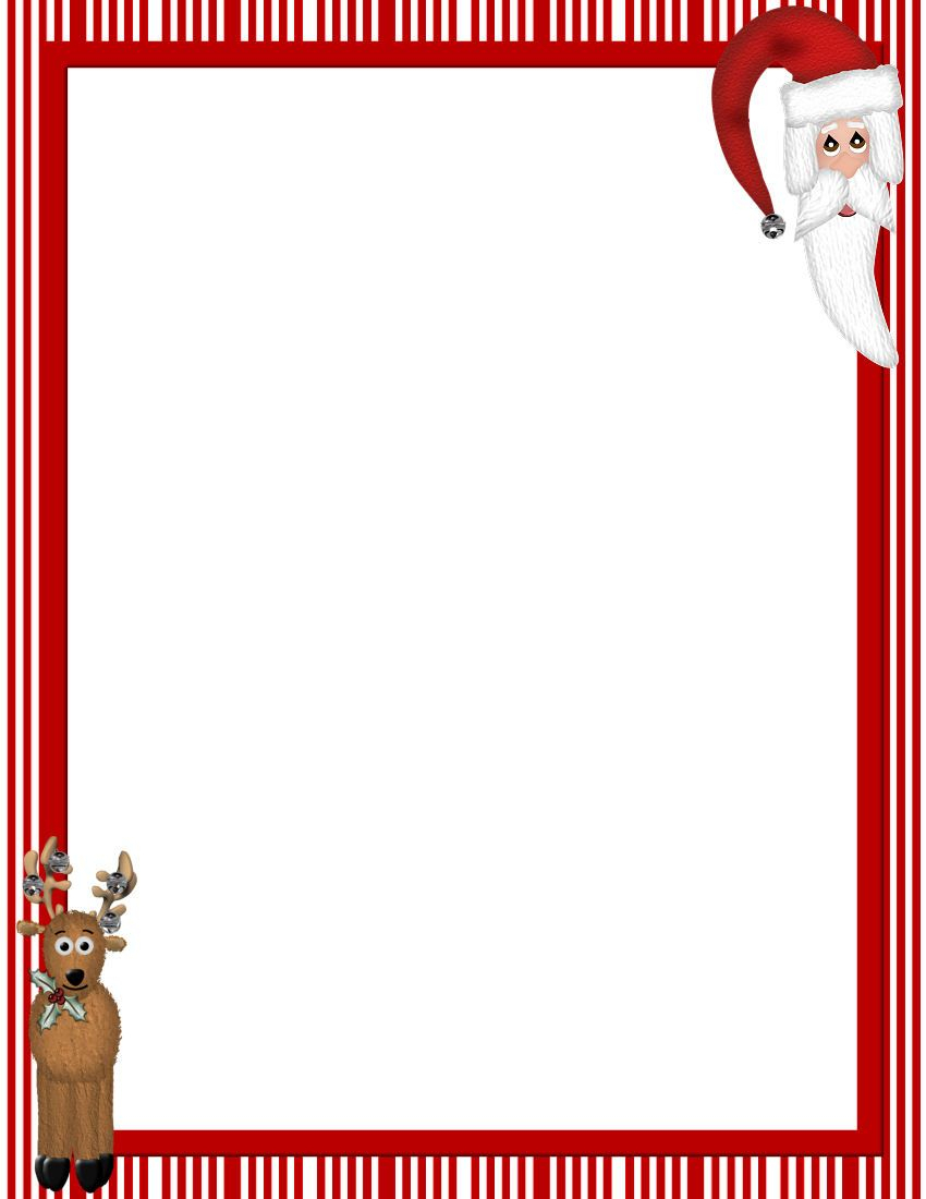 Free Printable Christmas Stationary Borders Intended For Christmas Border Word Template