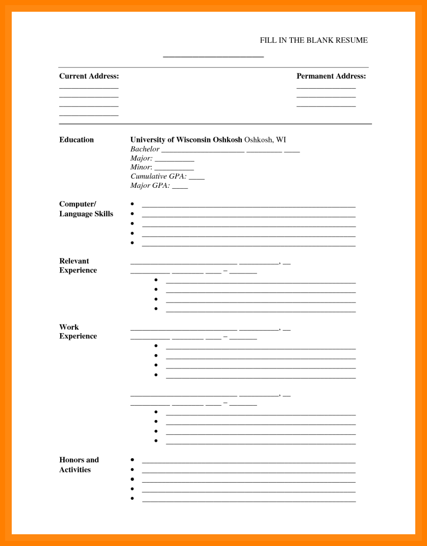 Free Printable Cv Template Online Resume Templates Download For Free Blank Cv Template Download