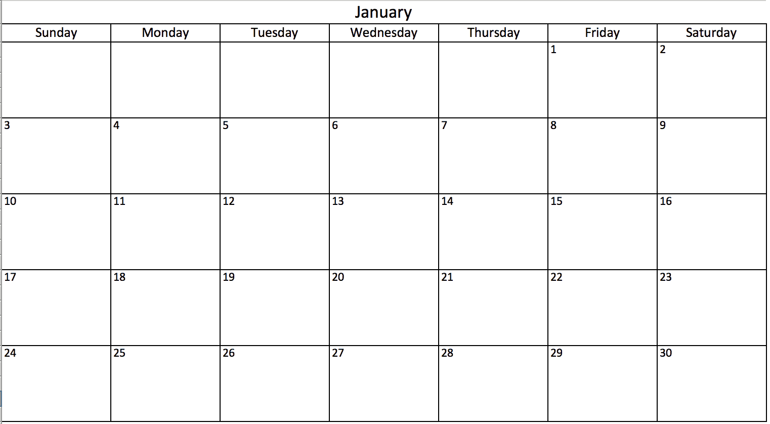Free, Printable Excel Calendar Templates For 2019 & On Regarding Blank One Month Calendar Template