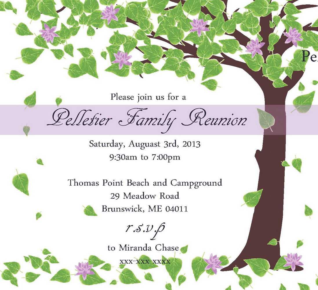 Free Printable Family Reunion Invitations | Mult Igry For Reunion Invitation Card Templates