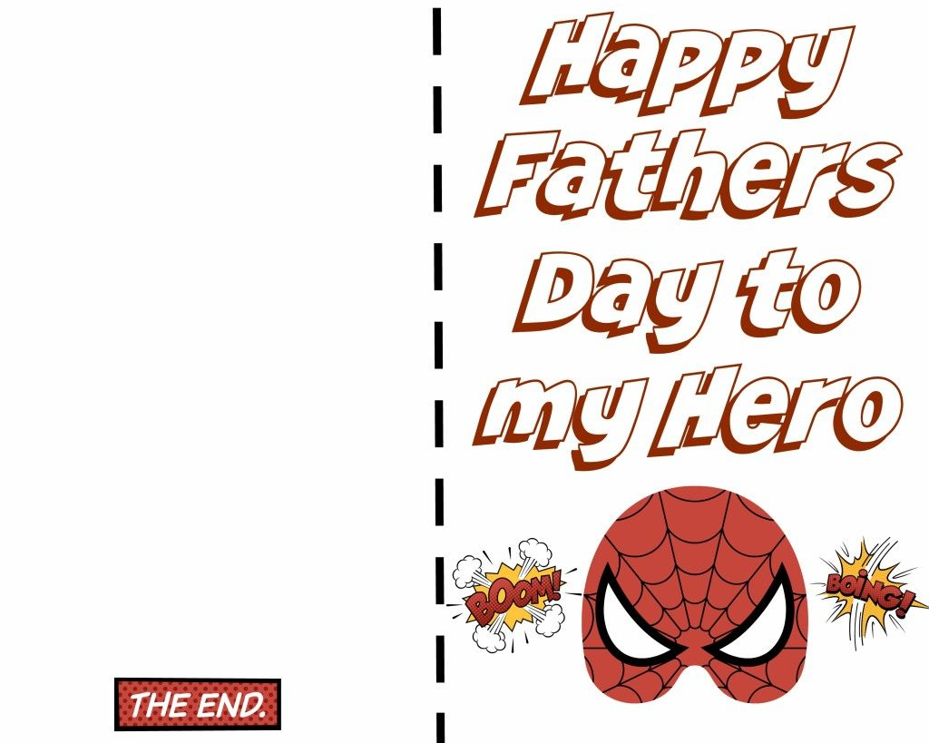 Free Printable Fathers Day Super Hero Cards. Just Print Out For Fathers Day Card Template