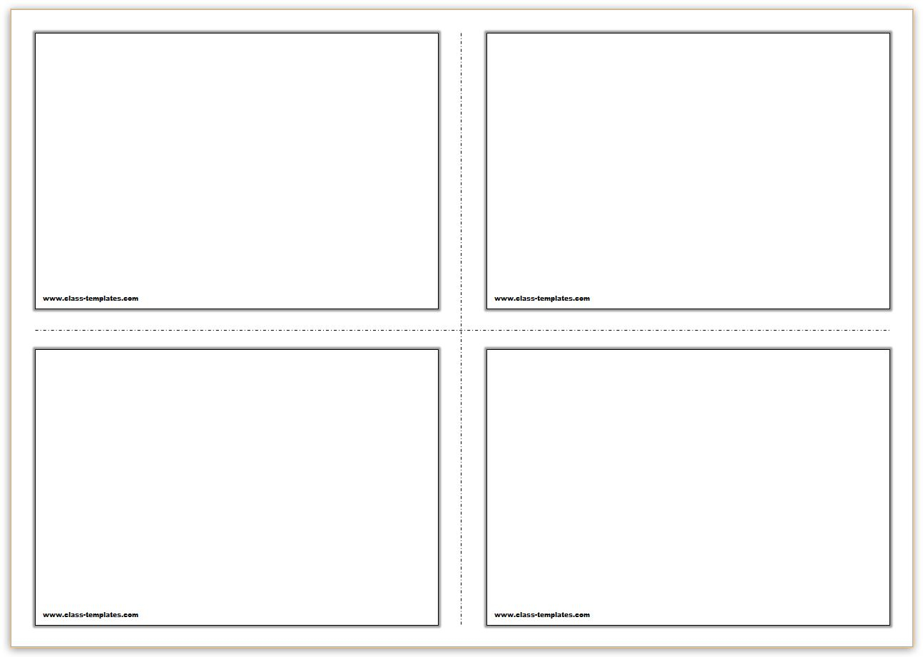 Free Printable Flash Cards Template In Word Cue Card Template