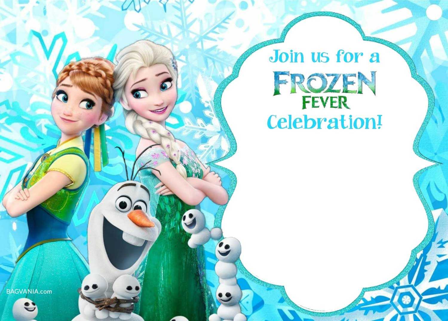 Free Printable Frozen Invitation Templates | Bagvania Free With Regard To Frozen Birthday Card Template