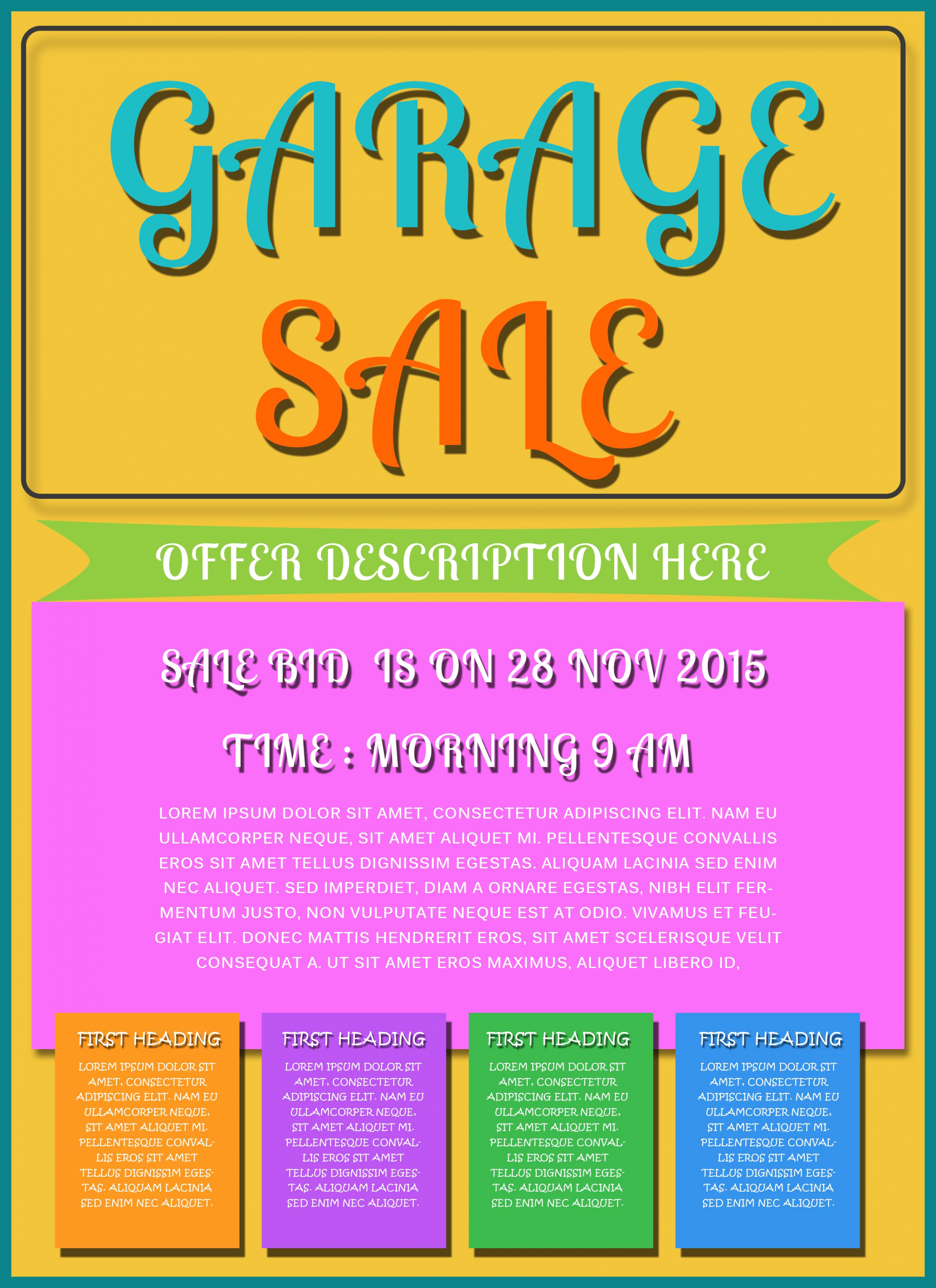 Free Printable Garage Sale Flyers Templates Attract More Intended For Yard Sale Flyer Template Word