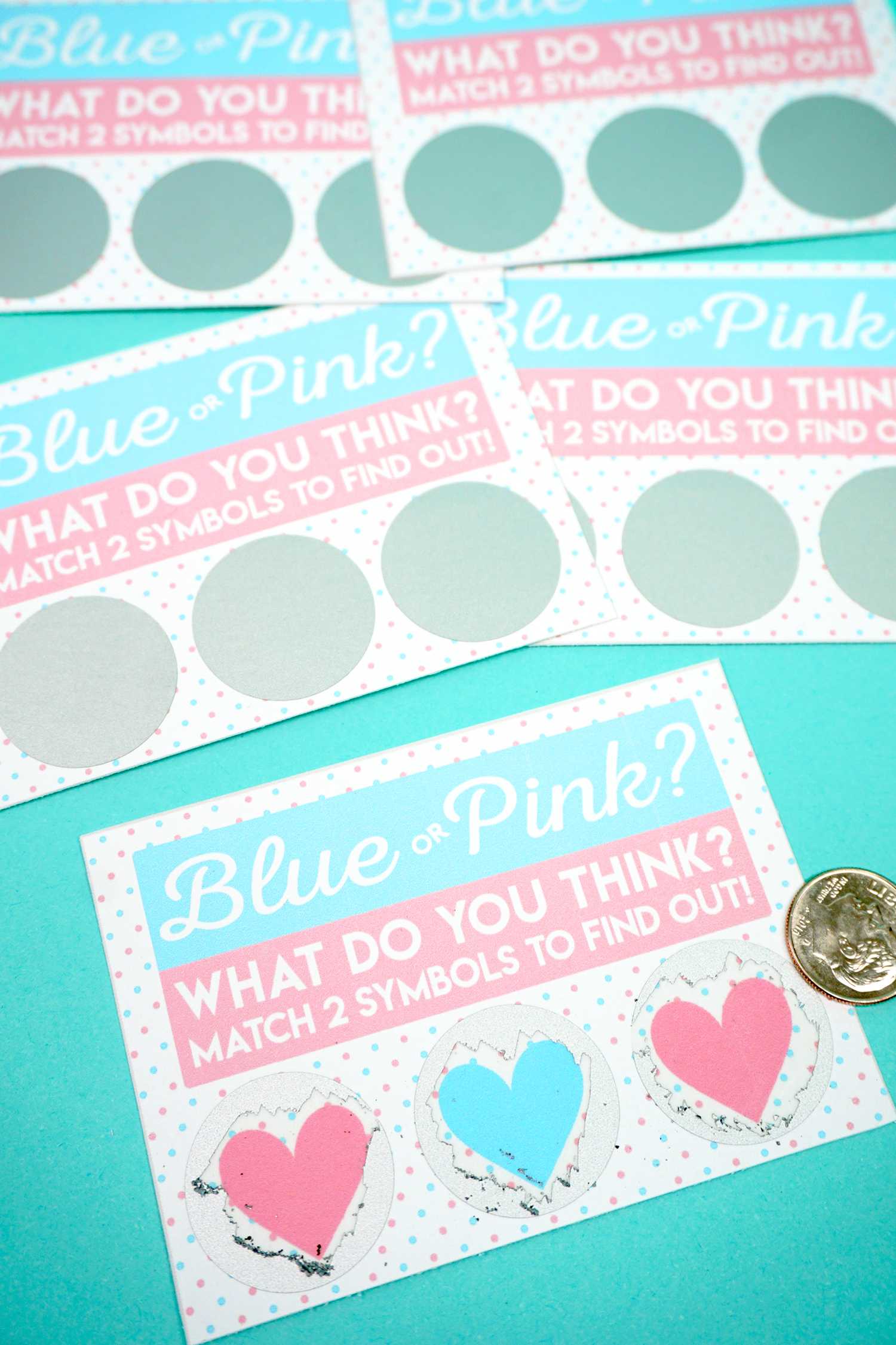 Free Printable Gender Reveal Scratch Off Cards – Happiness In Scratch Off Card Templates