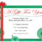 Free Printable Gift Certificate Template | Free Christmas Inside Dinner Certificate Template Free
