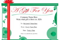 Free Printable Gift Certificate Template | Free Christmas regarding Free Christmas Gift Certificate Templates