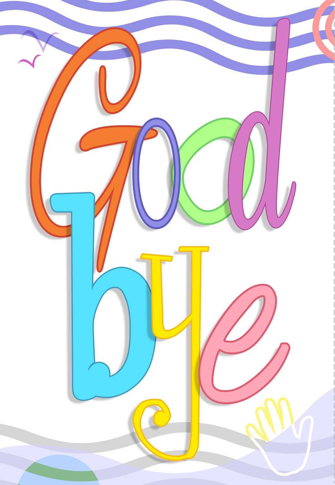 Free Printable Good Bye Greeting Card | Greeting Cards For For Goodbye Card Template