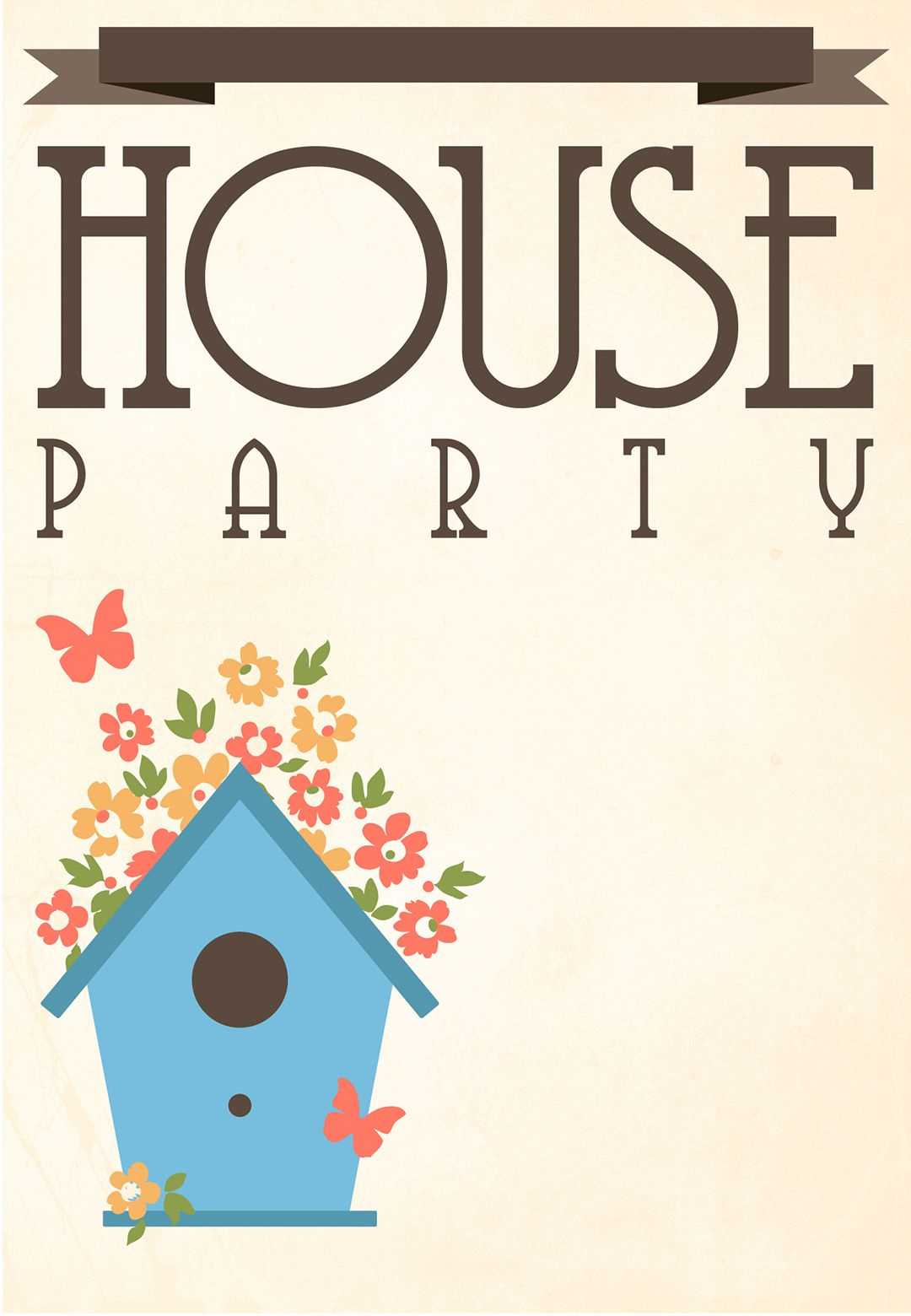 Free Printable House Party Invitation | Fonts/printables With Free Housewarming Invitation Card Template