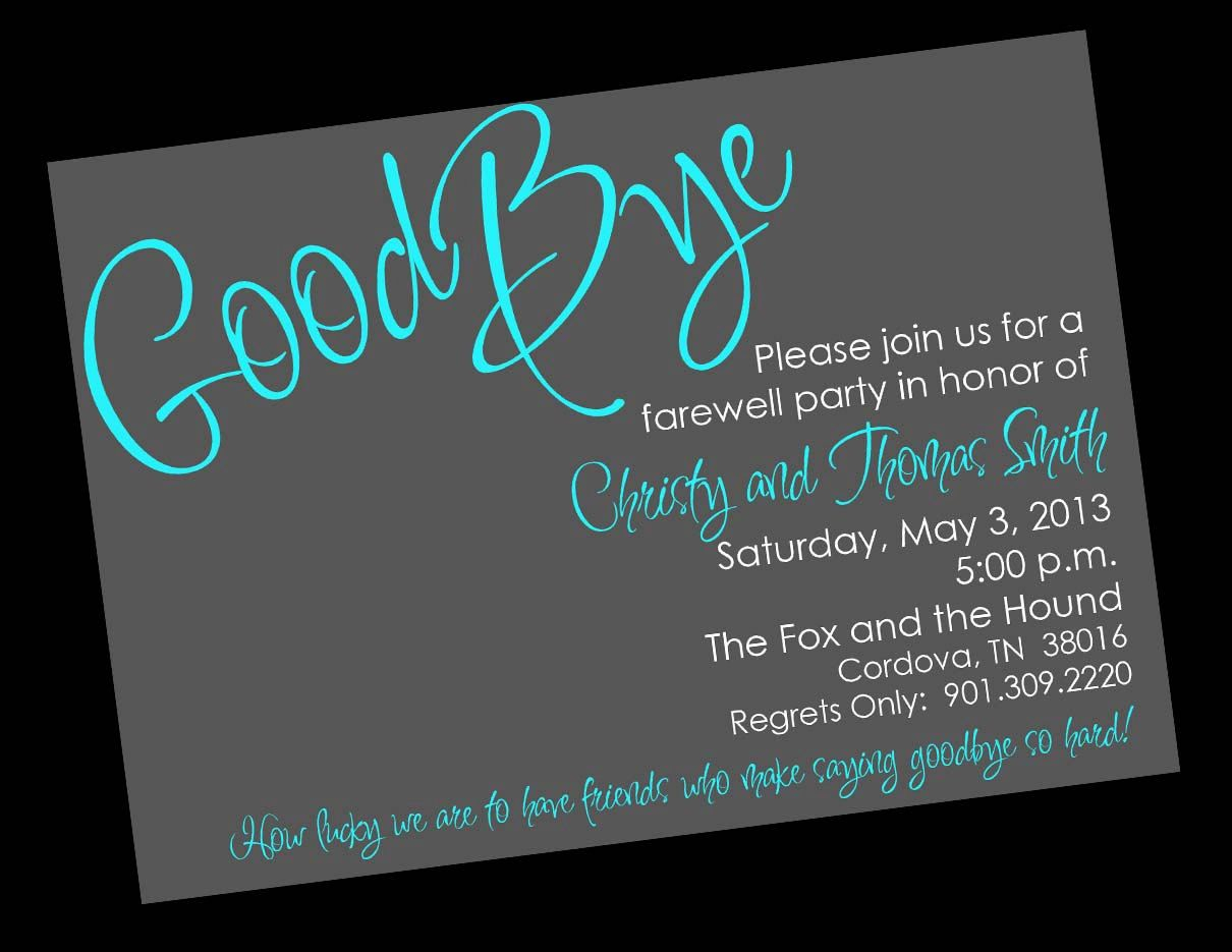 Free Printable Invitation Templates Going Away Party With Farewell Invitation Card Template