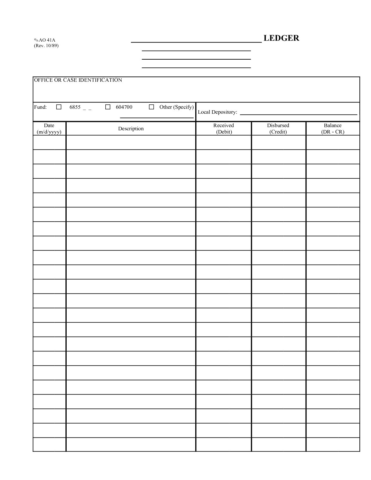 Free Printable Ledger Template | Accounting Templates Pertaining To Blank Ledger Template