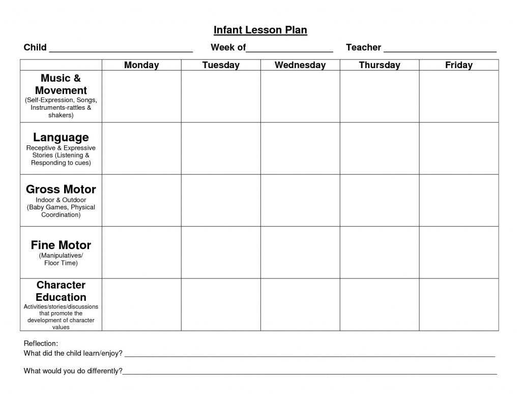 Free Printable Lesson Plans Plan Template New This Blank In Blank Preschool Lesson Plan Template