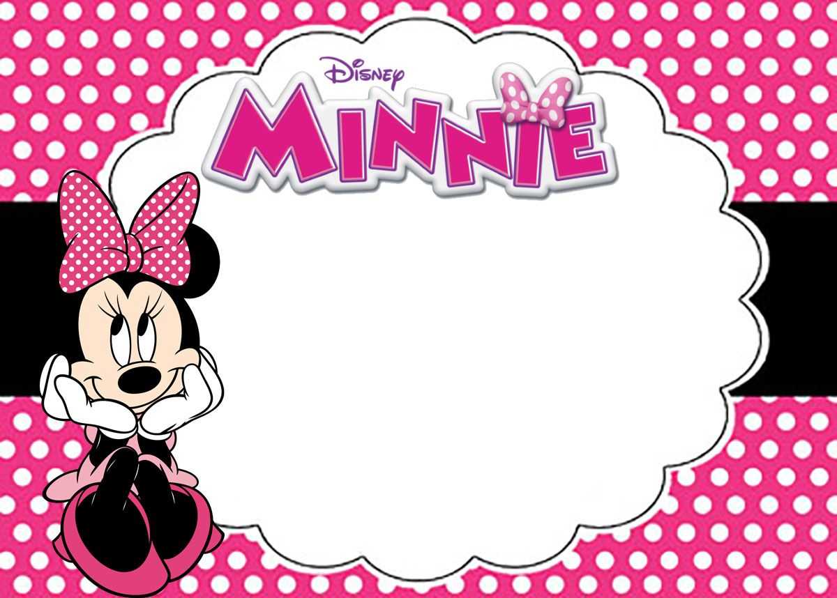 Free Printable Minnie Mouse Birthday Party Invitation Card Throughout Minnie Mouse Card Templates