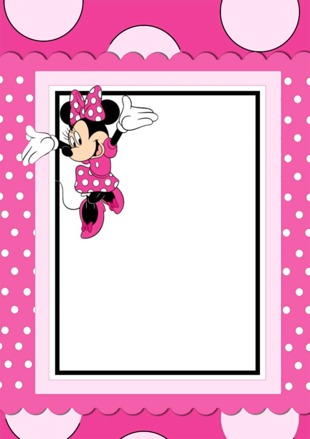 Free Printable Minnie Mouse Invitation Card | Crafts With Regard To Minnie Mouse Card Templates