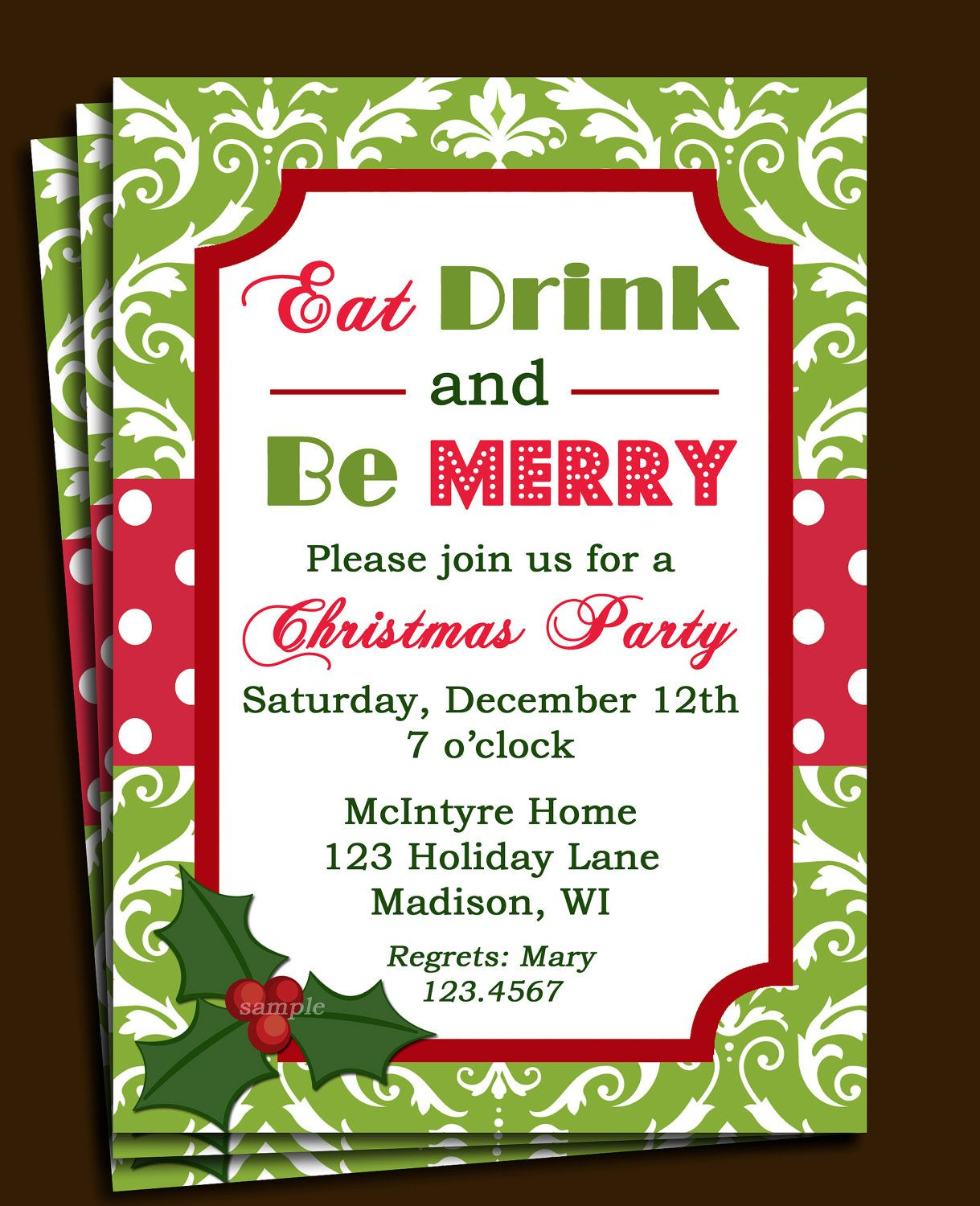 Free Printable Office Christmas Party Invitations | Holiday Regarding Free Christmas Invitation Templates For Word