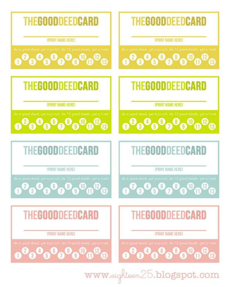 Business Punch Card Template Free