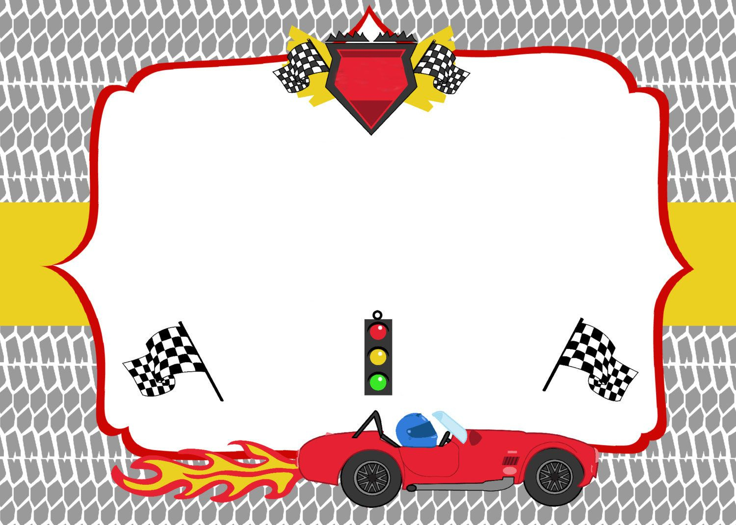 Free Printable Race Car Birthday Party Invitations – Updated Regarding Blank Race Car Templates
